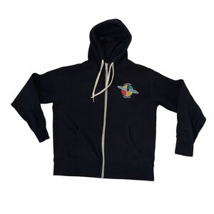 Men's Moondoggies Black Full-Zip Hoodie with Moondoggies Logo, S